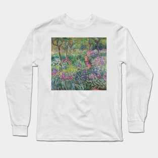 The Artist's Garden in Giverny by Claude Monet Long Sleeve T-Shirt